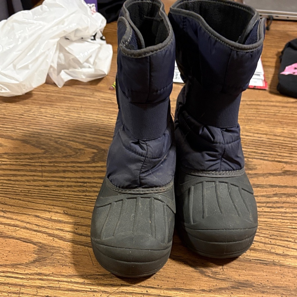 Target Navy and Black Kids Snow Boots